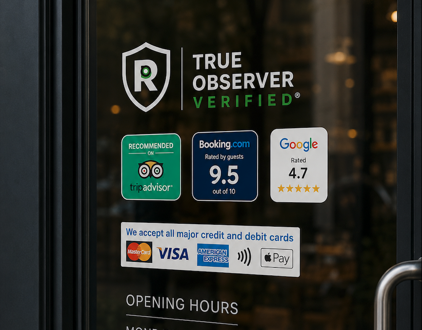 True Observer Verified business display